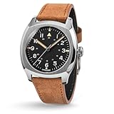 UNDONE Terra, 37mm Automatic Men's Watch, Leather Strap Wrist Watch for Men (Brown)