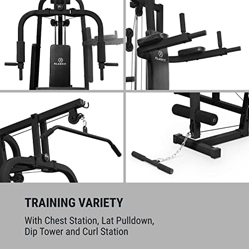 Klarfit Ultimate Gym 5000 - Multi Gym, Home Gym, Multi Gym Machine, Power station, Training station, Full body workout, Incl. Weights, 50 exercises