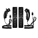 2-Pack Wii Remote and Nunchuk Controller Set for Nintendo Wii/Wii U/Wii Mini, JFUNE Video Games Remote Controller (Wii Controller)