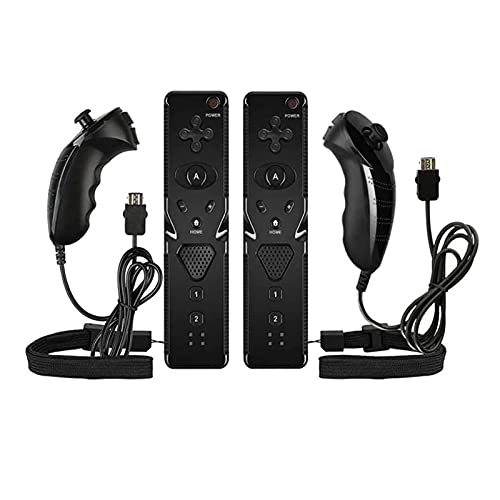 2 Stück Wii Controller Remote und Nunchuck für Nintendo Wii und Wii U, JFUNE Remote Game Control