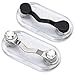 Readerest Magnetic Eyeglass Holders (Classic Black & Clear Crystal, 2 Pack)