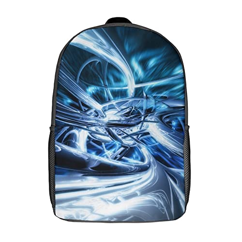 Sac à dos pour enfant adulte cartable unisexe bleu grand format imprimé 3D 17 pouces
