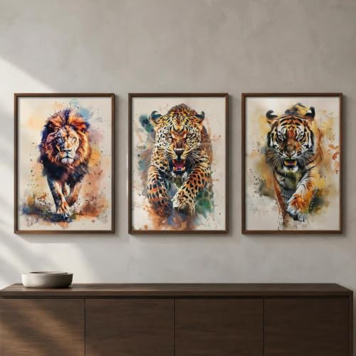 Lienzos artisticos Baibexing de felinos salvajes en impresiones de alta definicion