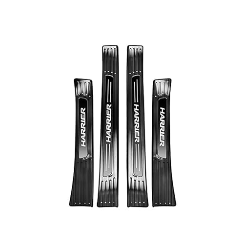 MEKOMEKO トヨタ ハリアー 80系 スカッフプレート サイドステップ スカッフプロテクトシートドアシルプレートインサイド インテリアパネル アクセサリー 汚れ防止 傷防止 外側 ステンレス 4P HARRIER 80系 2020年6月-現行【外側&