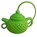 jieGorge - Infusore per tè in silicone, per bustine di tè, filtro a foglia, per cucina, sala da pranzo e bar, colore: Verde immagine