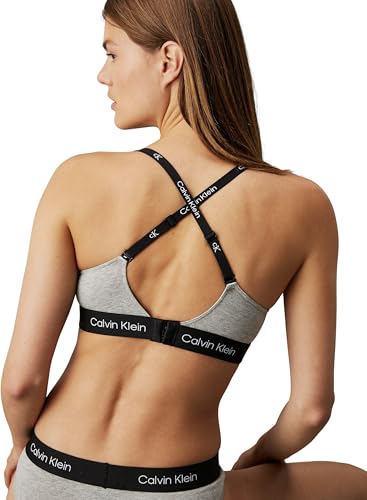 Calvin Klein Soutien-Gorge Brassière Femme Light Lined Bonnets Moulés Doux, Gris (Grey Heather), XL