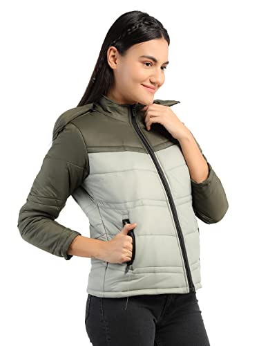 Image of CHKOKKO Women's Polyester Winter Standard Length Quilted Jacket