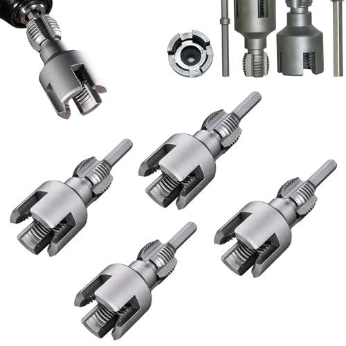 XIUWOUG Taglierina filettata per filettatura interna ed esterna di tubi, con utensili elettrici, set di filettatura interna in PVC, 1/2 e 3/4, 1/2 x 2 + 3/4 x 2