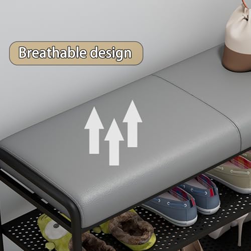 Banc à chaussures avec coussin confort pour entrée moderne - 5