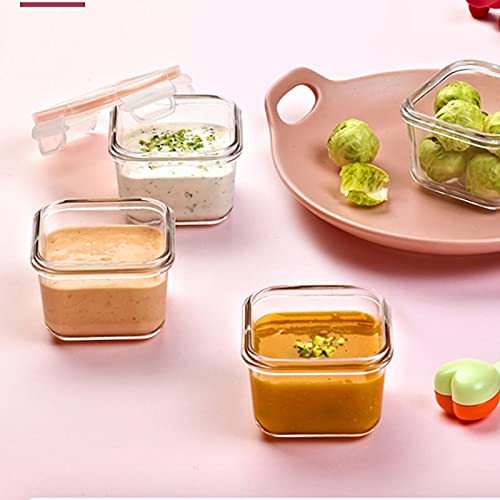 JINGYAN Bento Box Contenitore per stoccaggio per Alimenti in Vetro per Famiglia, stoccaggio sigillato, può Essere utilizzato Come Scatola di integratori Alimentari