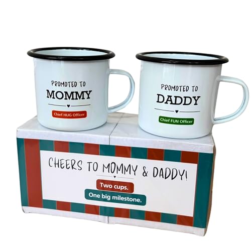 Luna's Natureville Pregnancy Gifts for New Parents – Gender Reveal Gifts with Mom and Dad Mugs - Packaged for Baby Shower, Thanksgiving for First Time Moms, Expecting Parents to Be