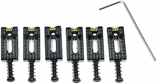KAISH Pack of 6 Modern Electric Guitar Tremolo Bridge Roller Saddles for Strat