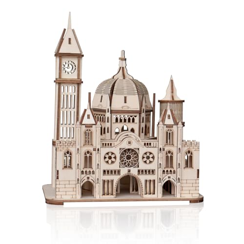 3D Wooden Castle Model Puzzle Kit