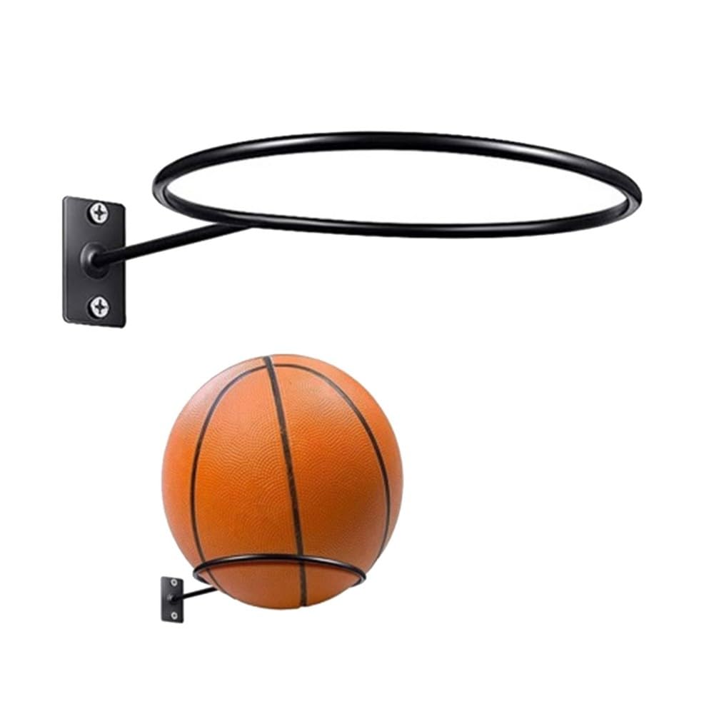 12 Soportes de Pared para Balones de Baloncesto, Estante Universal para Balones, Expositor de Pared Que Ahorra Espacio para Balones de Baloncesto