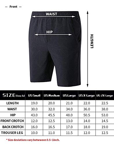 LTIFONE Mens Shorts Gym Training Bodybuilding Exercise Shorts Lightweight Quick Dry Spandex Mens Active Workout Shorts Athletic Summer Shorts(Blue,XXL) - Thumbnail 4