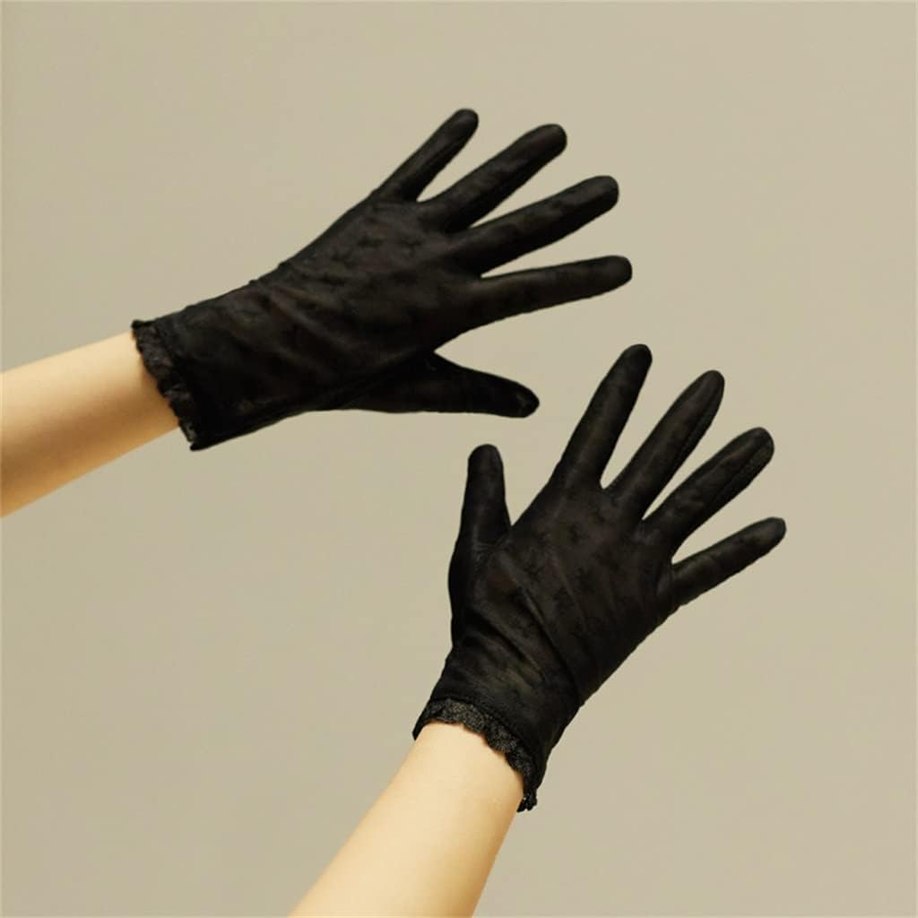Ice Silk Lace Gloves Ladies Driving and Cycling Thin Hand Socks Touch Screen
