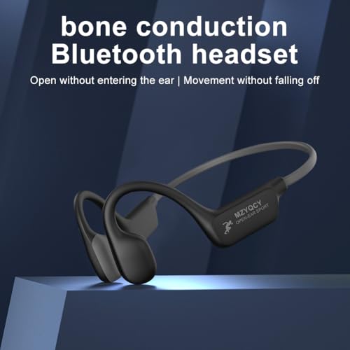 Image of Bone Conduction Headphones,Open Ear Wireless Bluetooth 5.4 Headphones with Mic,IPX6 Waterproof Sport Bluetooth Headset,15H Playback, for Running,Cycling,Walking,Outdoor (Black)