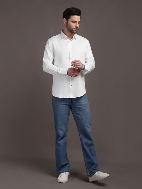 Image of The Stripp & Co Men's Full Sleeve Cotton Solid Shirt | Regular Fit Casual | Soft & Breathable Fabric | Button-Down Collared Formal,& Office Wear | Everyday Shirt | Sizes M to 2XL
