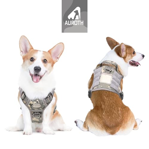 Image of AUROTH Tactical Dog Harness Medium Sized Dog No Pull Adjustable Dog Vest