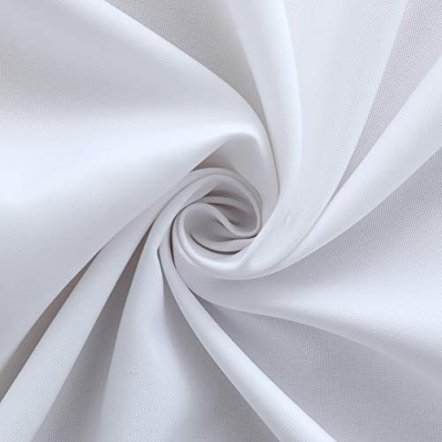 Image of FOLINS&HOME White Rectangle Tablecloth, 52 x 70 Inch Waterproof Table Cloth