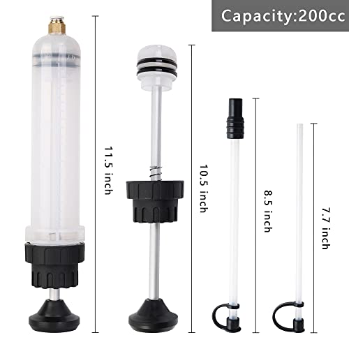 200Cc Oil Fluid Extractor, Fluid Syringe Pump Manual Suction Vacuum Fuel For Atv's, Boats, Farm Equipment, Industrial Gear Boxes, Motor Vehicles, Oil Change Evacuation Pump #TOP2