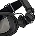 H World Shopping Airsoft Goggles Anti Fog with Fan and Interchangeable Lens Military Shooting Safety Goggles & Glasses for Cycling Paintball Hunting Motorcycle BK