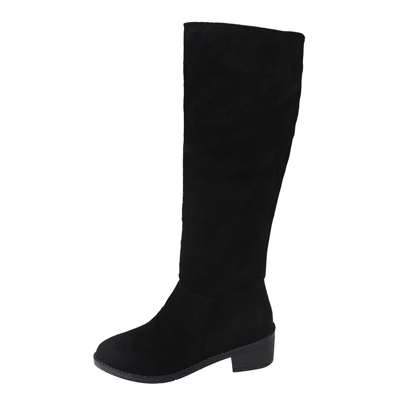 Over Knee Boots Women Chunky Block High Heel Thigh Stretchy Winter Tall Boot Classic Chelsea Long Boots for