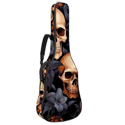 Housse de guitare acoustique motif tête de mort Halloween le cadeau pour musicien