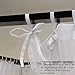 Royale Home Canopy Bed Panels with Top Ties and Tie Backs, White Sheer for All Bed Sizes.