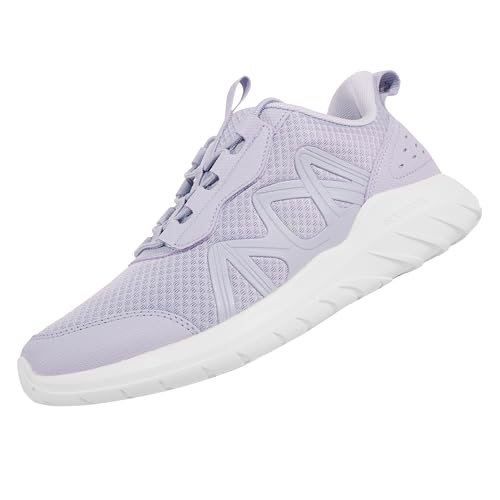 Womens Purple Running Shoes Comfortable Lightweight Breathable Sports Walking Tennis Sneakers Athletic Workout Gym Trainer