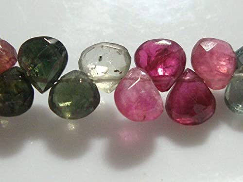 Tourmaline briolette cœur 5-6mm pierre naturelle pour bijoux diy
