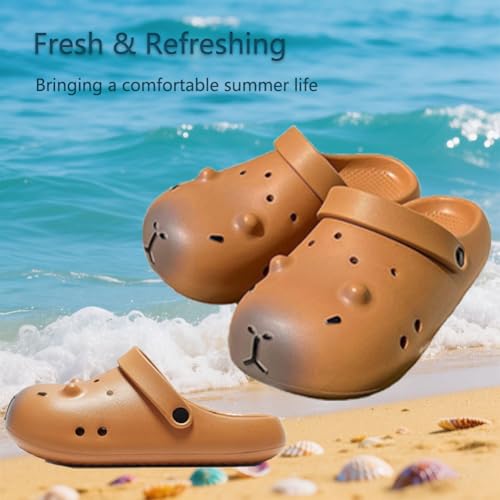 Capybara Summer Slippers for Women Men, Summer Breathable Animal Fun Slippers, Soft Non-Slip Sandals, Suitable for Indoor Leisure and Quick Travel3