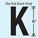 Die Cut Letter Label, K (8 Pieces)