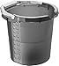 Produktbild Rotho Daily Eimer 10l mit Softgriff, Ausguss und Skala, Kunststoff (PP) BPA-frei, anthrazit, 10l (32,0 x 29,0 x 27,5 cm)