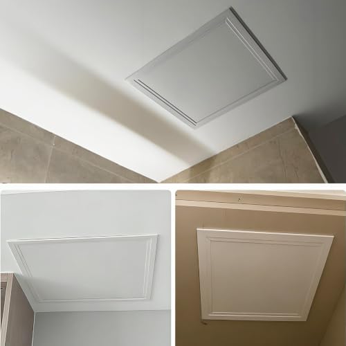 Puerta oculta de acceso a la plomería para solucionar fugas en techos 7