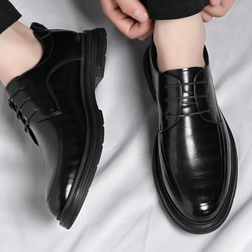 Men Business Formal Wedding Leather Shoes Slip-On Casual Work Office Lace Up Comfortable Shoes for Dating Prom3