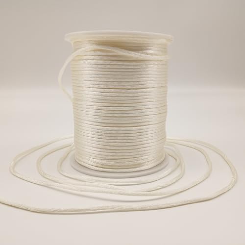 Cordón de nailon de cola de rata, cuerda de cuentas de 305 pies para pulseras de macramé, collares, fabricación de joyas, artes y manualidades