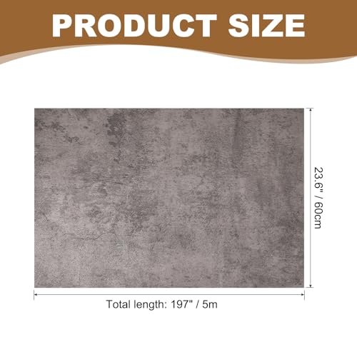Papel de contacto de cemento texturizado mate de vinilo grueso en gris oscuro 3