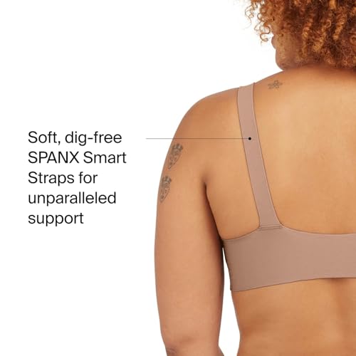 Image of SPANX Bra-Llelujah Lightly Lined Bralette - Wire-Free Bra - Comfortable Support - Wireless Bra - Dig-Free Straps - Cafe Au Lait - X-Small