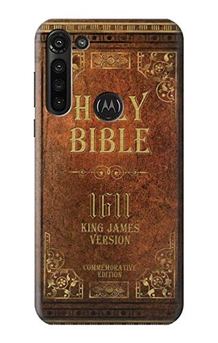 Coque Moto G8 Power King James Version étui antichoc Holy Bible 1611