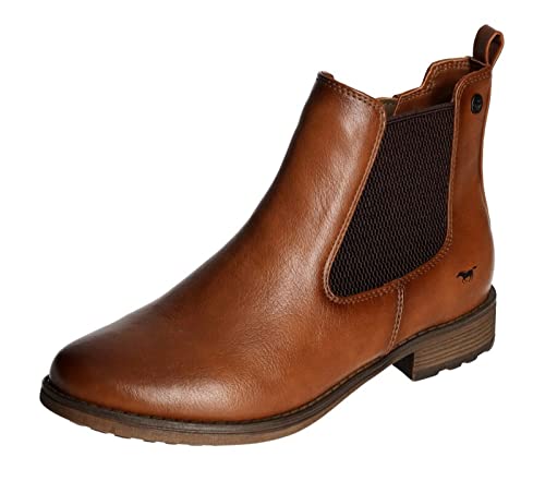 MUSTANG Damen Chelsea Boot, Cognac, 39 EU