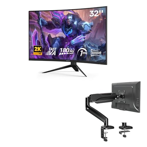 Image of Redragon GM32 32 inch Curve Gaming Monitor GMK914 Single Monitor Mount Stand