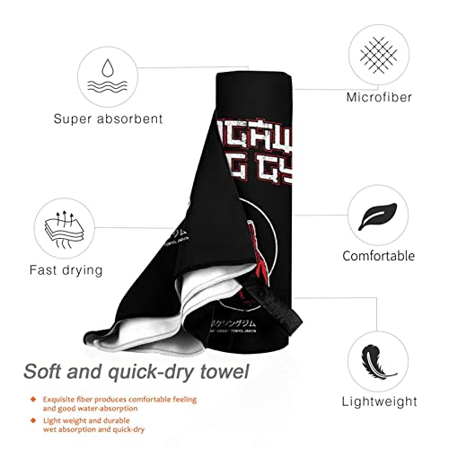 Urumax Anime Hajime No Ippo Boxing Gym Microfiber Towel Quick-Drying Super Absorbent Soft Hand Towel Fashion Camping Hand Towels 16X31.5In #TOP2