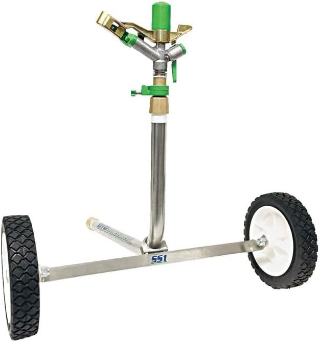 Big Sprinkler Stainless-Steel Sprinkler Cart with 3/4-Inch Sprinkler