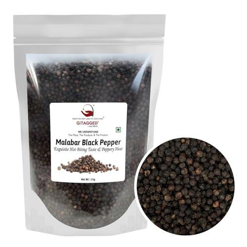 Image of GiTAGGED Authentic Malabar Black Pepper Whole (Kali Mirch) 1kg, 500gm