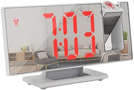 Alarm ClockProjection Digital Clock for Bedroomkids Adults Snooze Alarm ClockDesktop Alarm Clock with Clock Date Tmperature NightLarge LED DisplayUSB Charging Port180°Rotatable Projector