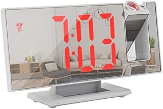 Alarm ClockProjection Digital Clock for Bedroomkids Adults Snooze Alarm ClockDesktop Alarm Clock with Clock Date Tmperature NightLarge LED DisplayUSB Charging Port180°Rotatable Projector