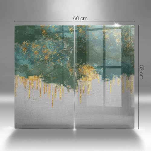 Accessoires de cuisine induction Wallfluent motif abstrait doré chic - 7