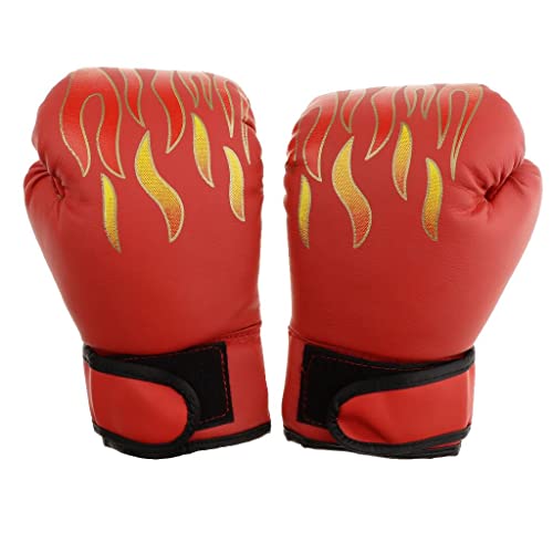 KiBcsLic Kids Child Taekwondo Sparring Gloves Mitts MMA Hand S, Red 7inch, as described