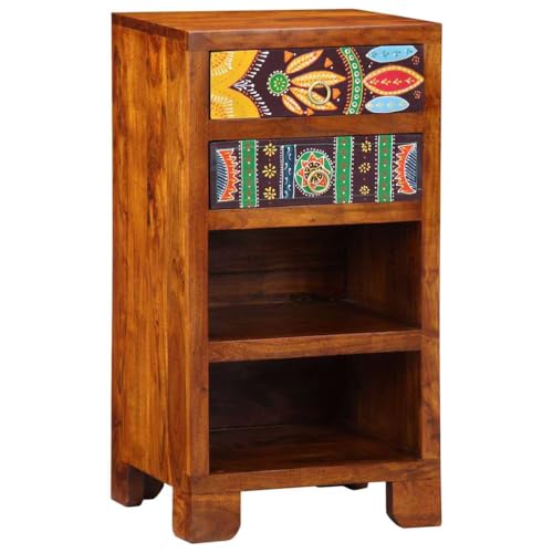 vidaXL Guéridon téléphone Marron 40 x 35 x 75 cm Bois d'acacia Massif, Table d'appoint rectangulaire Moderne, Solide, Table de Nuit Fonctionnelle, déco...